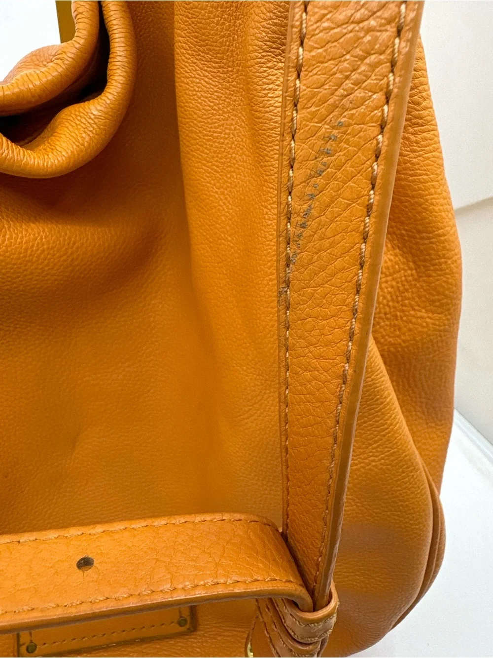 Vintage Marc By Marc Jacobs orange leather hobo bag with crossbody strap